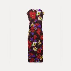 Zara - Floral Print Dress Multicolored - S